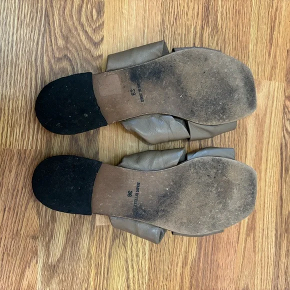 A. Soliani Taupe Rodi sandals - Picture 6 of 6